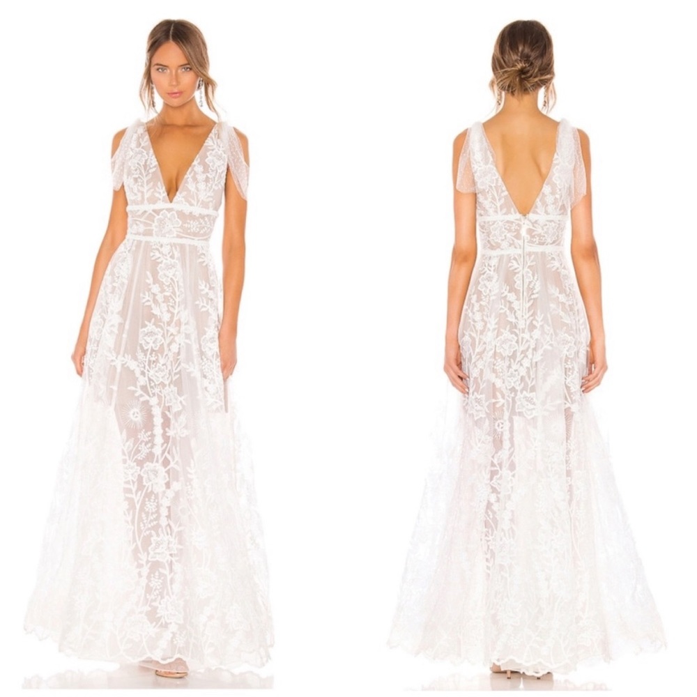 Bronx & Banco Tunisia White Floral Bridal Gown size US 4 (small) NEW! With tags! - Picture 3 of 12